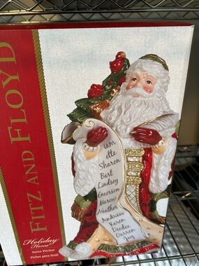 Fitz and Floyd Santa Pitcher. Holiday Home. New in box